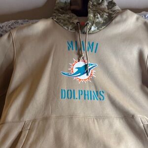 Miami Dolphins Tan Camo Hoodie